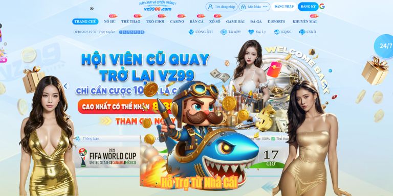 ĐẠI LÝ VZ99 Hỗ Trợ Từ Nhà Cái