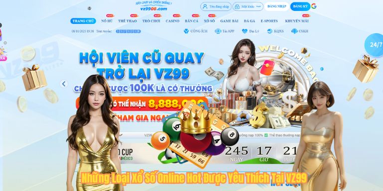 Xổ Số Online Hot – Cơ Hội Đổi Đời Dễ Dàng Chỉ Qua Một Lần Chạm Những Loại Xổ Số Online Hot Được Yêu Thích Tại VZ99